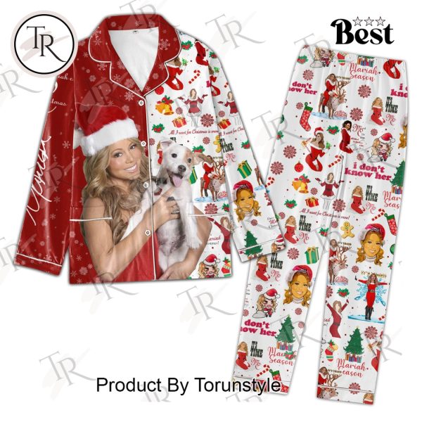 Mariah Season Merry Christmas Pajamas Set