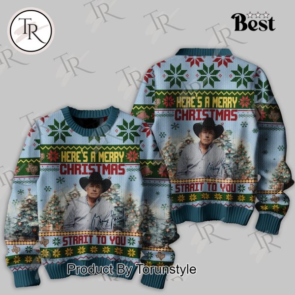 George Strait Here’s A Merry Christmas Strait To You Sweater