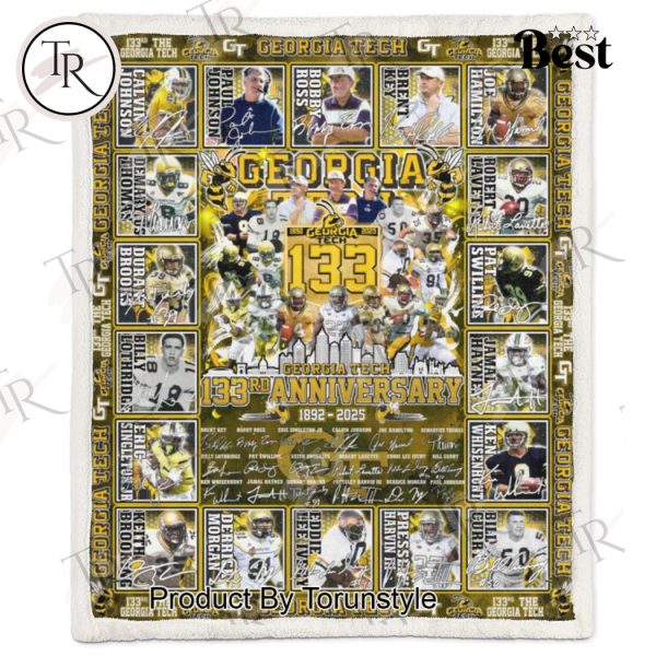 Georgia Tech 133RD Anniversary 1892-2025 Fleece Blanket