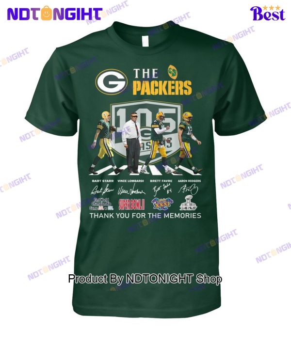 Green Bay Packers 105th Anniversary Thank You For The Memories Unisex T-Shirt