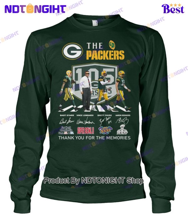 Green Bay Packers 105th Anniversary Thank You For The Memories Unisex T-Shirt