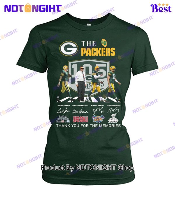 Green Bay Packers 105th Anniversary Thank You For The Memories Unisex T-Shirt