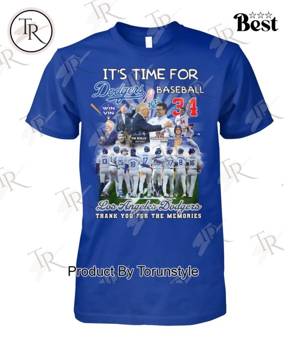 It’s Time For Los Angeles Dodgers Thank You For The Memories T-Shirt