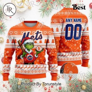 MLB New York Mets Grinch Christmas Sweater Design