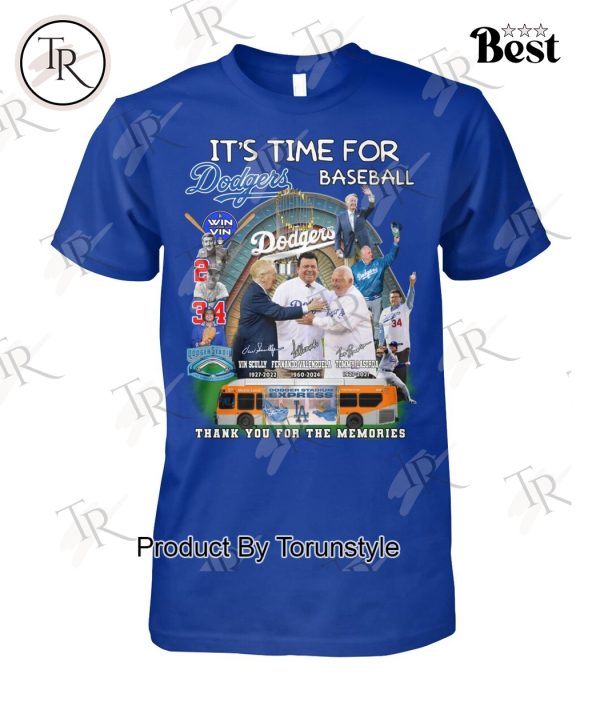 It’s Time For Los Angeles Dodgers Thank You For The Memories T-Shirt