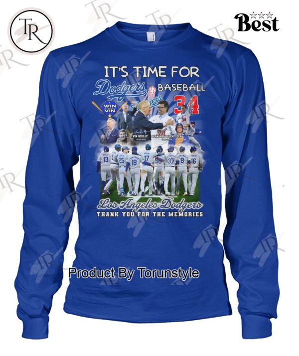 It’s Time For Los Angeles Dodgers Thank You For The Memories T-Shirt