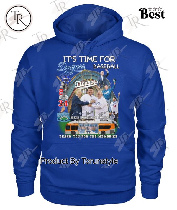 It’s Time For Los Angeles Dodgers Thank You For The Memories T-Shirt