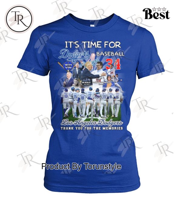 It’s Time For Los Angeles Dodgers Thank You For The Memories T-Shirt