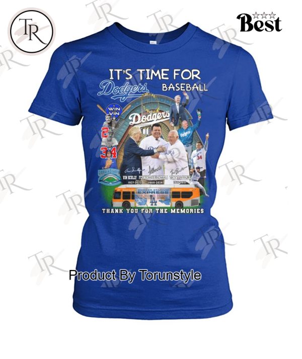 It’s Time For Los Angeles Dodgers Thank You For The Memories T-Shirt