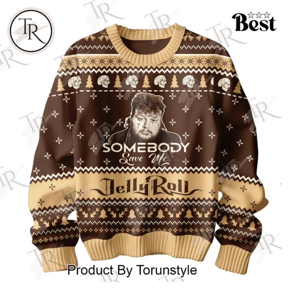 Jelly Roll Somebody Save Me Ugly Sweater