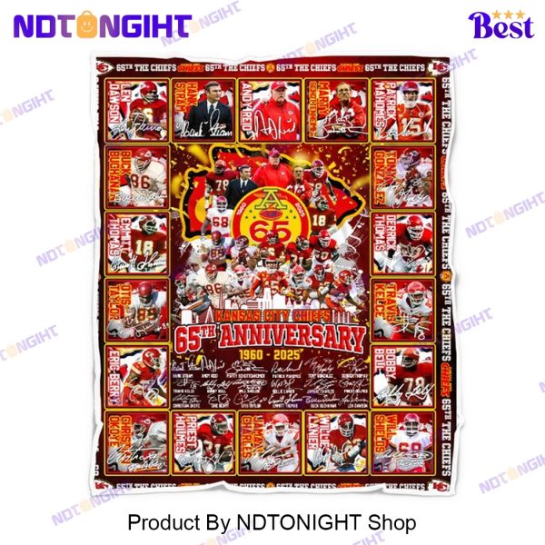 Kansas City Chiefs 65th Anniversary 1960 – 2025 Blanket