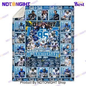 Detroit Lions 95th Anniversary 1929 – 2024 Blanket