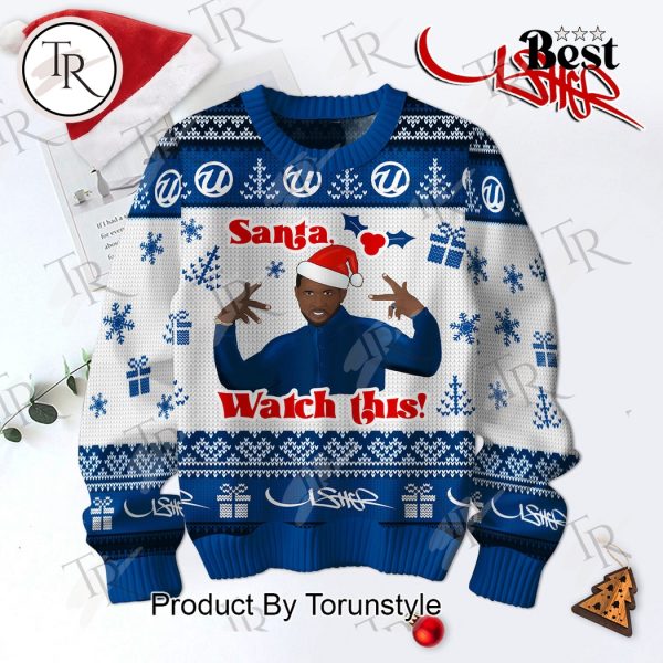 Usher Santa Watch This Christmas Sweater