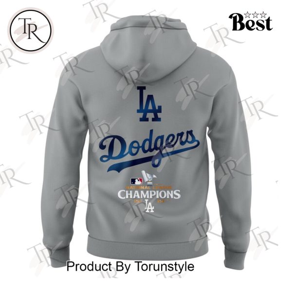 Los Angeles Dodgers 2024 National League Champions Hoodie, Longpants, Cap – Grey