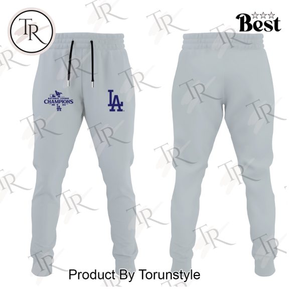 Los Angeles Dodgers 2024 National League Champions, World Series Hoodie, Longpants, Cap – Grey