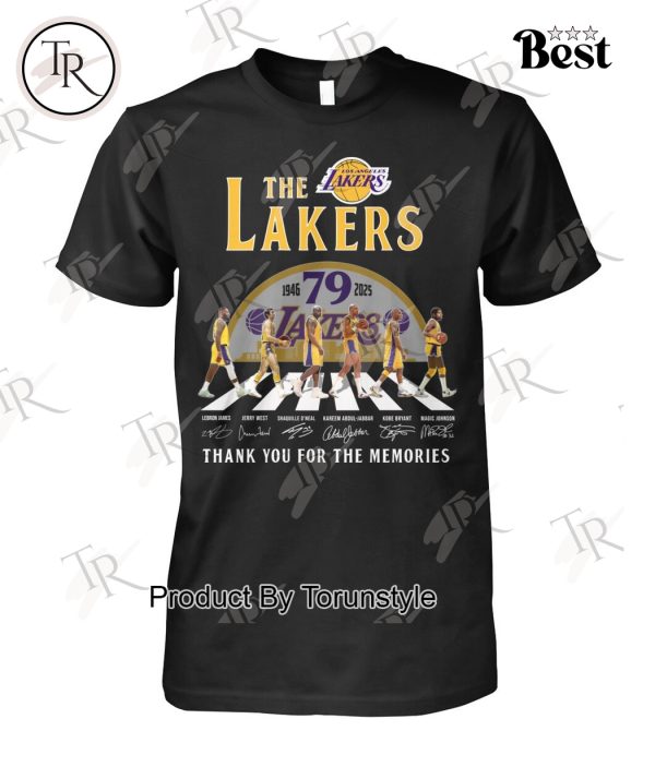 Los Angeles Lakers 79th Anniversary 1946-2025 Thank You For The Memories T-Shirt