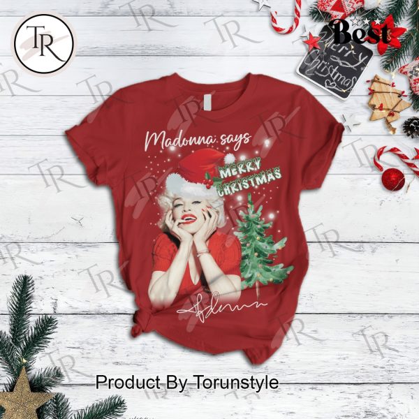 Madonna Says Merry Christmas Pajamas Set