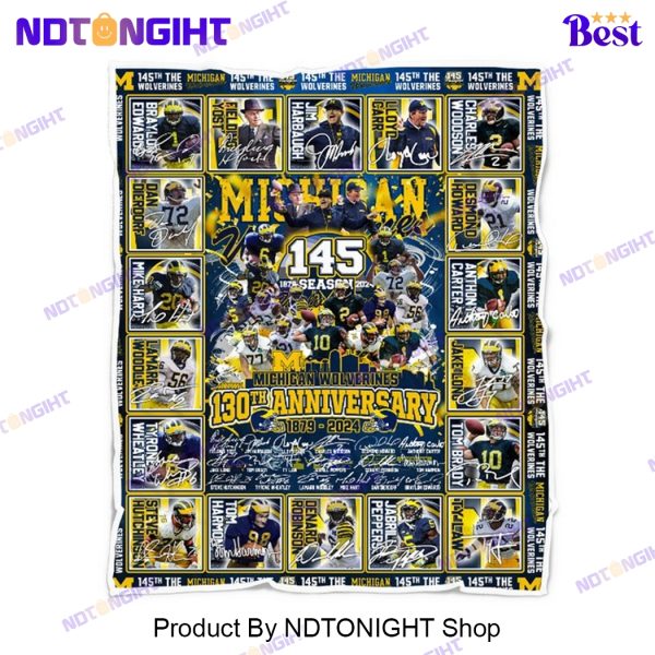 Michigan Wolverines 145th Anniversary 1879 – 2024 Blanket