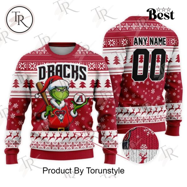 MLB Arizona Diamondbacks Grinch Christmas Sweater Design