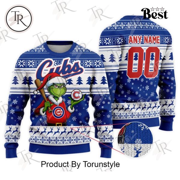 MLB Chicago Cubs Grinch Christmas Sweater Design