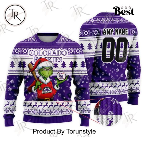 MLB Colorado Rockies Grinch Christmas Sweater Design