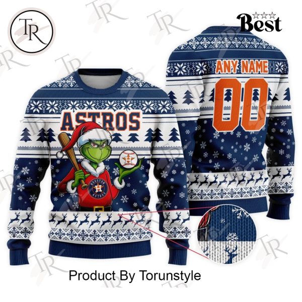 MLB Houston Astros Grinch Christmas Sweater Design