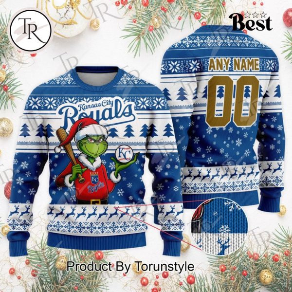 MLB Kansas City Royals Grinch Christmas Sweater Design