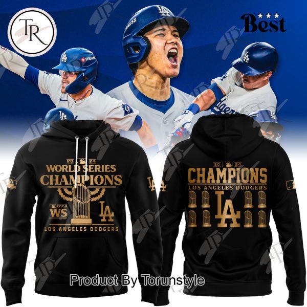 MLB Los Angeles Dodgers 2024 World Series Champions Hoodie – Black