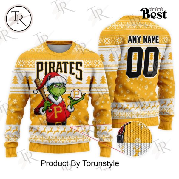 MLB Pittsburgh Pirates Grinch Christmas Sweater Design