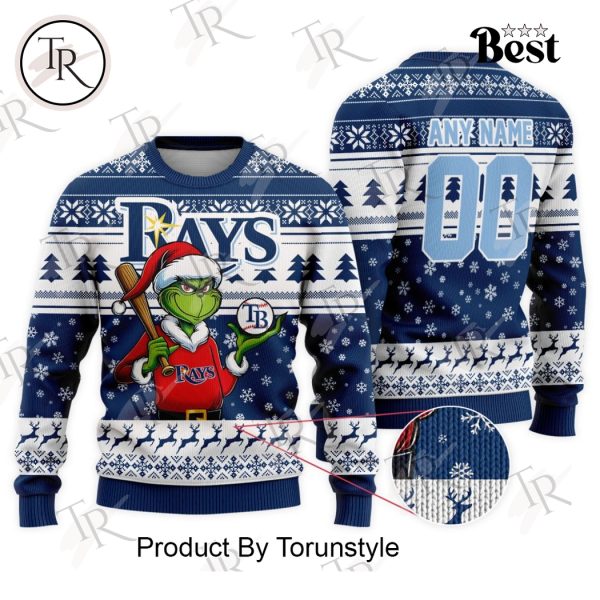 MLB Tampa Bay Rays Grinch Christmas Sweater Design