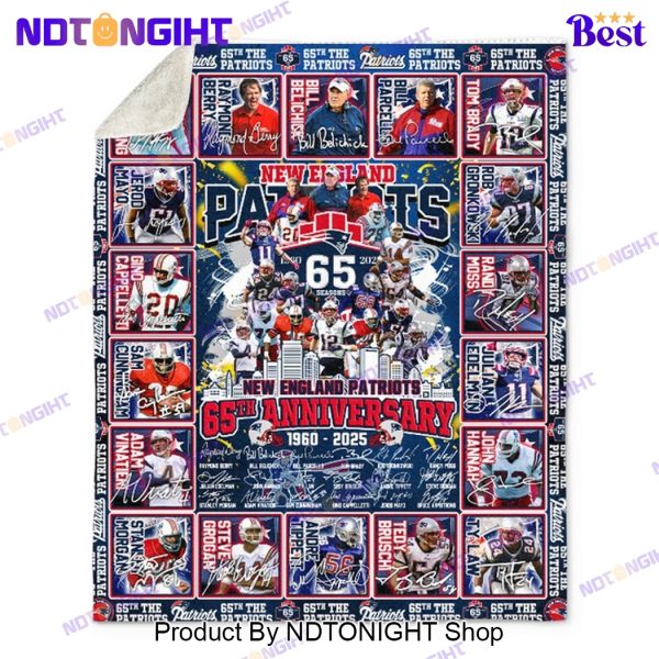 New England Patriots 65th Anniversary 1960 – 2025 Blanket