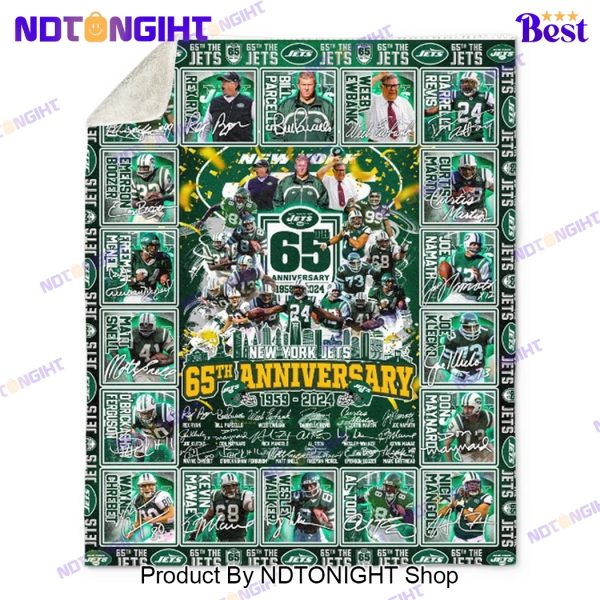 New York Jets 65th Anniversary 1959 – 2024 Blanket