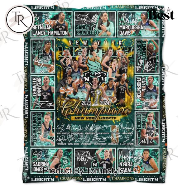 New York Liberty 2023-2024 Champions Fleece Blanket