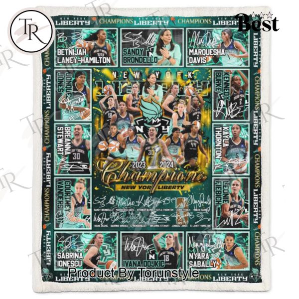 New York Liberty 2023-2024 Champions Fleece Blanket