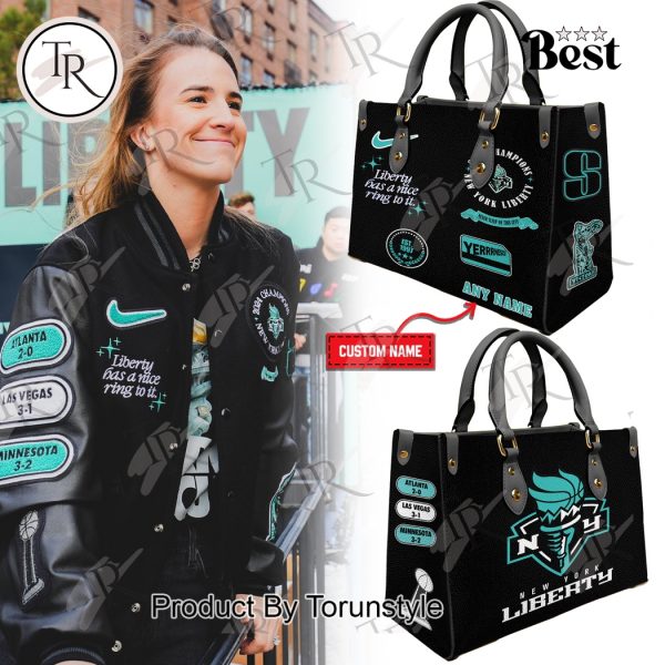 New York Liberty WNBA 2024 Champions Leather HandBag