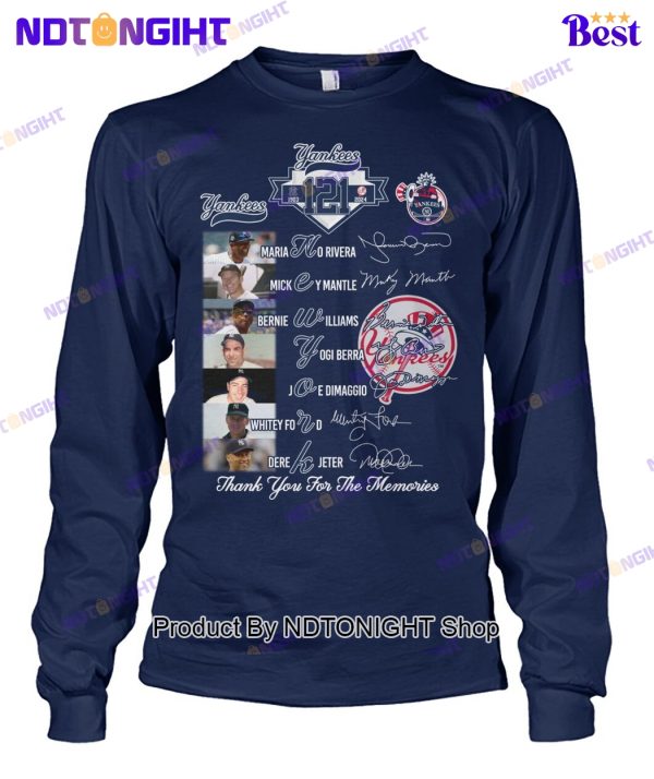 New York Yankees 121th Anniversary Thank You For The Memories Unisex T-Shirt