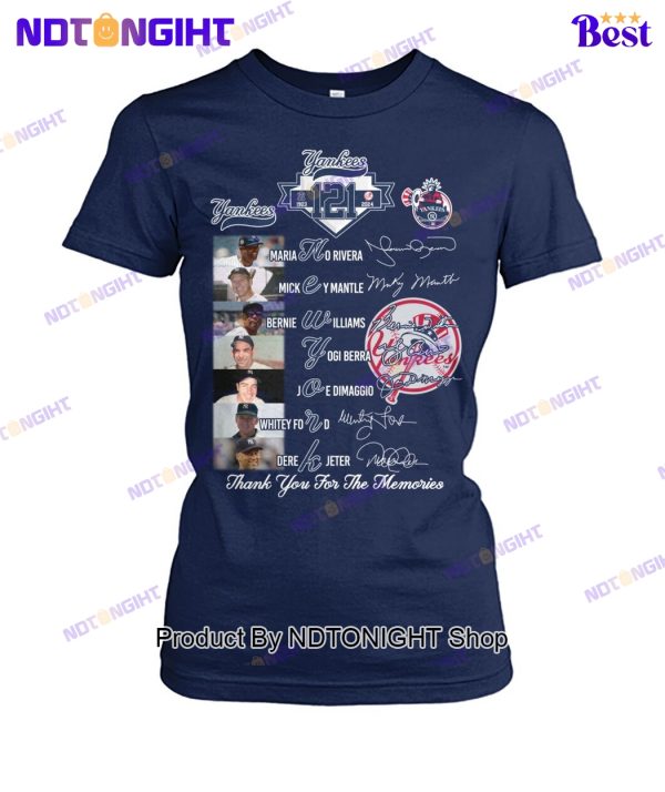 New York Yankees 121th Anniversary Thank You For The Memories Unisex T-Shirt