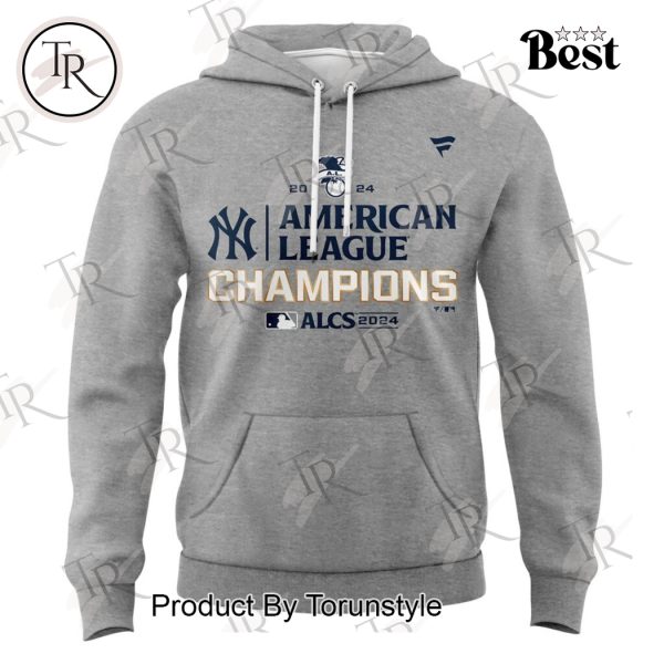 New York Yankees 2024 American League Champions Fanatics Heather Gray Hoodie