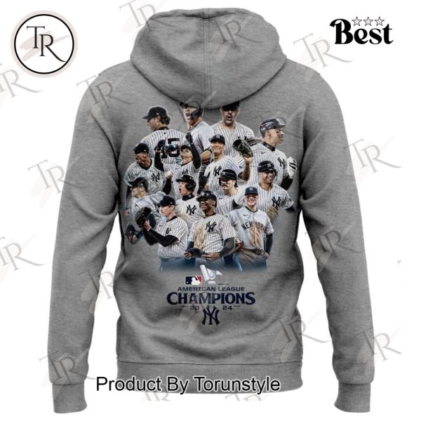 New York Yankees 2024 American League Champions Fanatics Heather Gray Hoodie