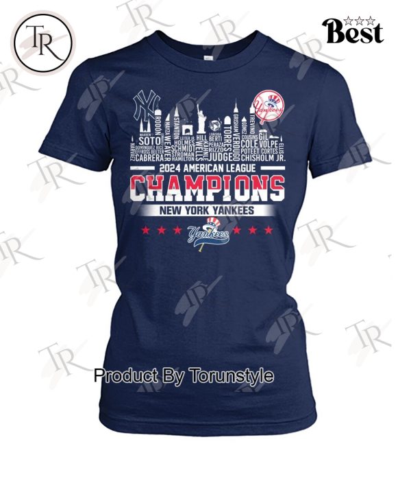 New York Yankees 2024 American League Champions T-Shirt