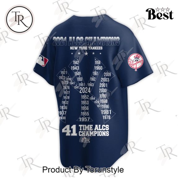 2024 New York Yankees 41 Time ALCS Champions Baseball Jersey – Navy