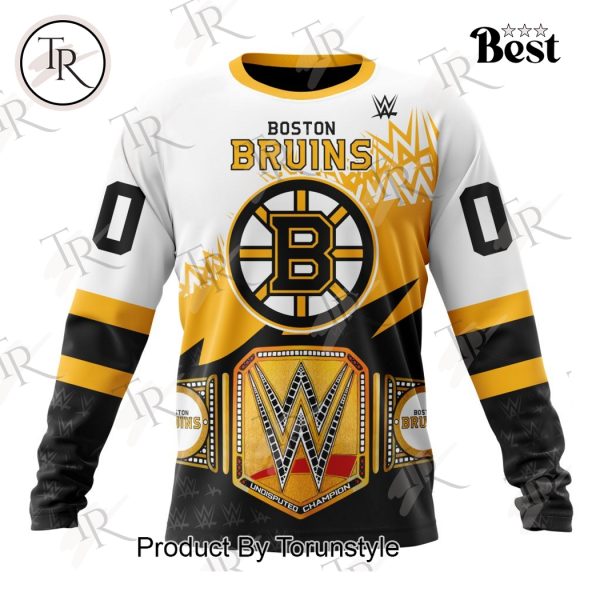 NHL Boston Bruins Special WWE Design Hoodie