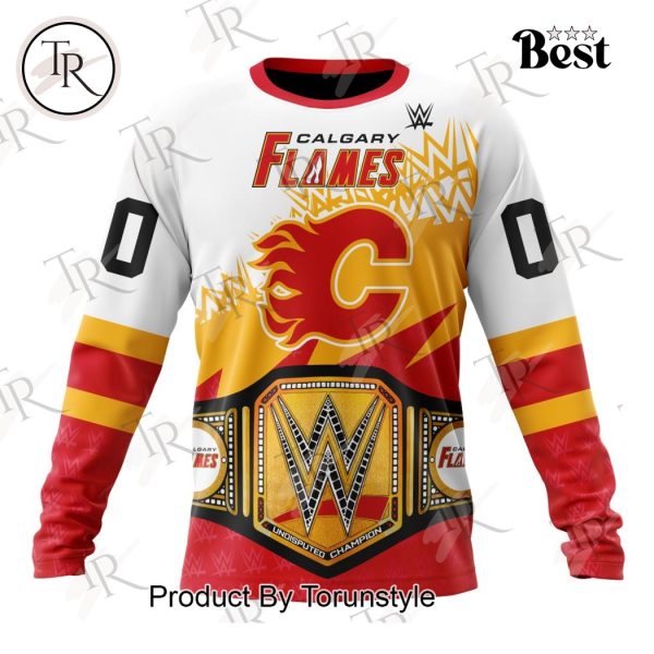 NHL Calgary Flames Special WWE Design Hoodie