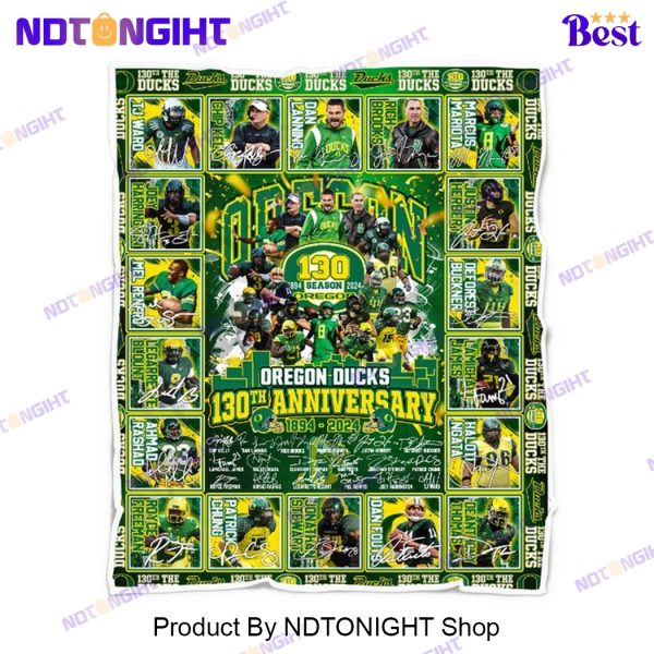 Oregon Ducks 130th Anniversary 1894 – 2024 Blanket