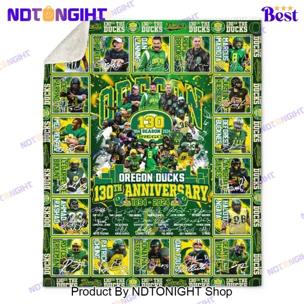 Oregon Ducks 130th Anniversary 1894 – 2024 Blanket