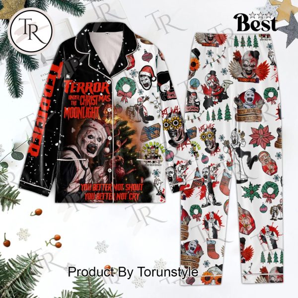 Terrifier 3 Terror Under The Christmas Moonlight Pajamas Set