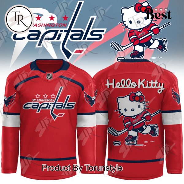 Washington Capitals X Hello Kitty White Jersey 2024