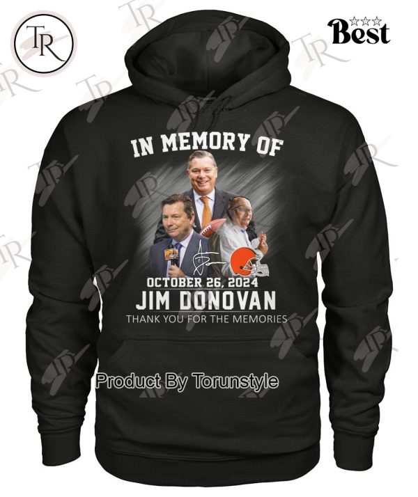 In Memory Of October 26, 2024 Jim Donovan Thank You For The Memories T-Shirt