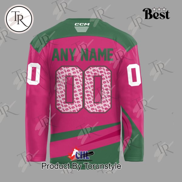 Personalization Everett Silvertips 2024 Pink the Rink Jersey