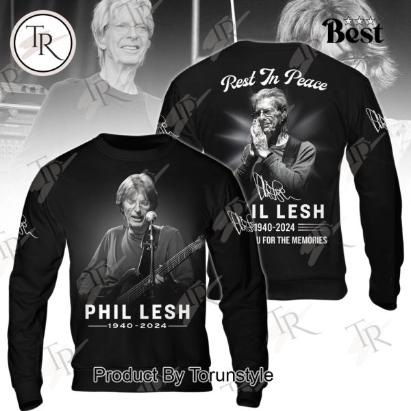 Phil Lesh 1940-2024 Thank You For The Memories Hoodie